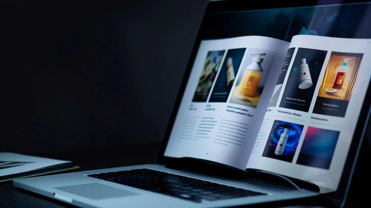 PDFweb FlipBook på iMac-skjerm